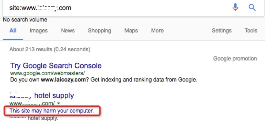 site指令提示警告